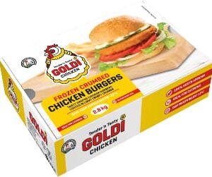 Goldi Frozen Crumbed Chicken Burgers_box