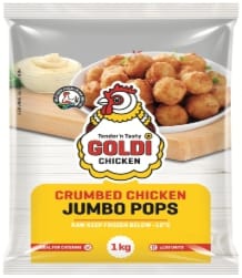 Goldi Frozen Crumbed Chicken Jumbo Pops_1kg bag